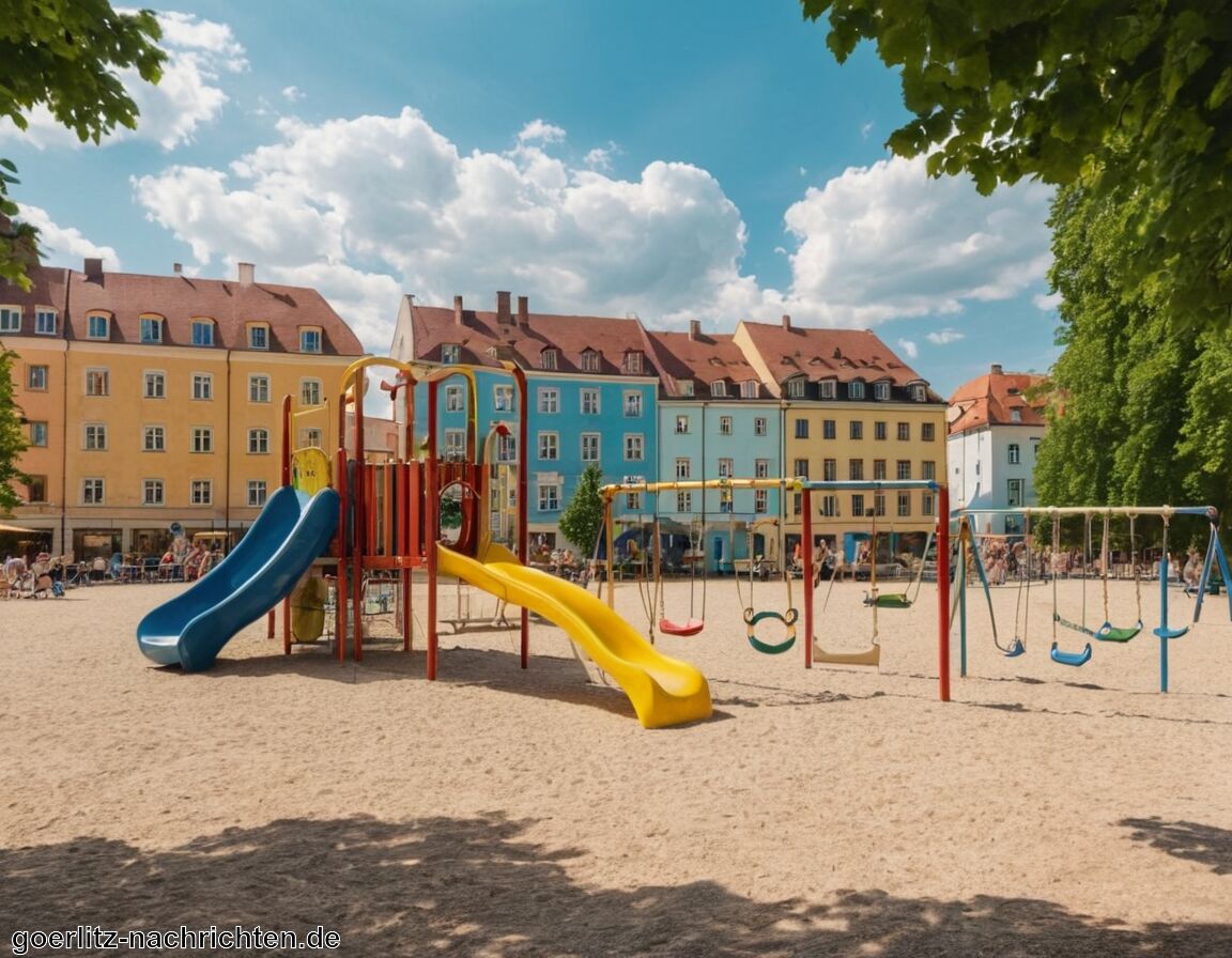 Spielplatz auf dem August-Bebel-Platz - Spielplätze Görlitz